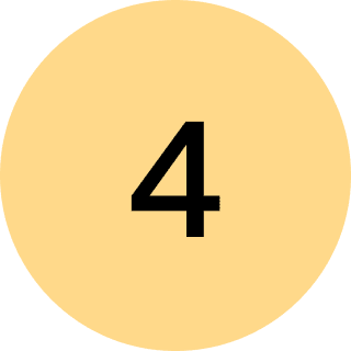 A yellow circle with the number four in it.