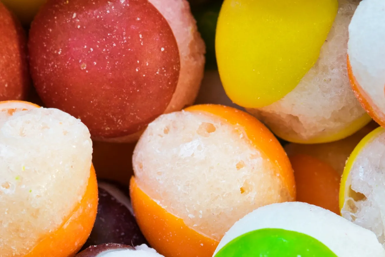 A close up of different types of fruit